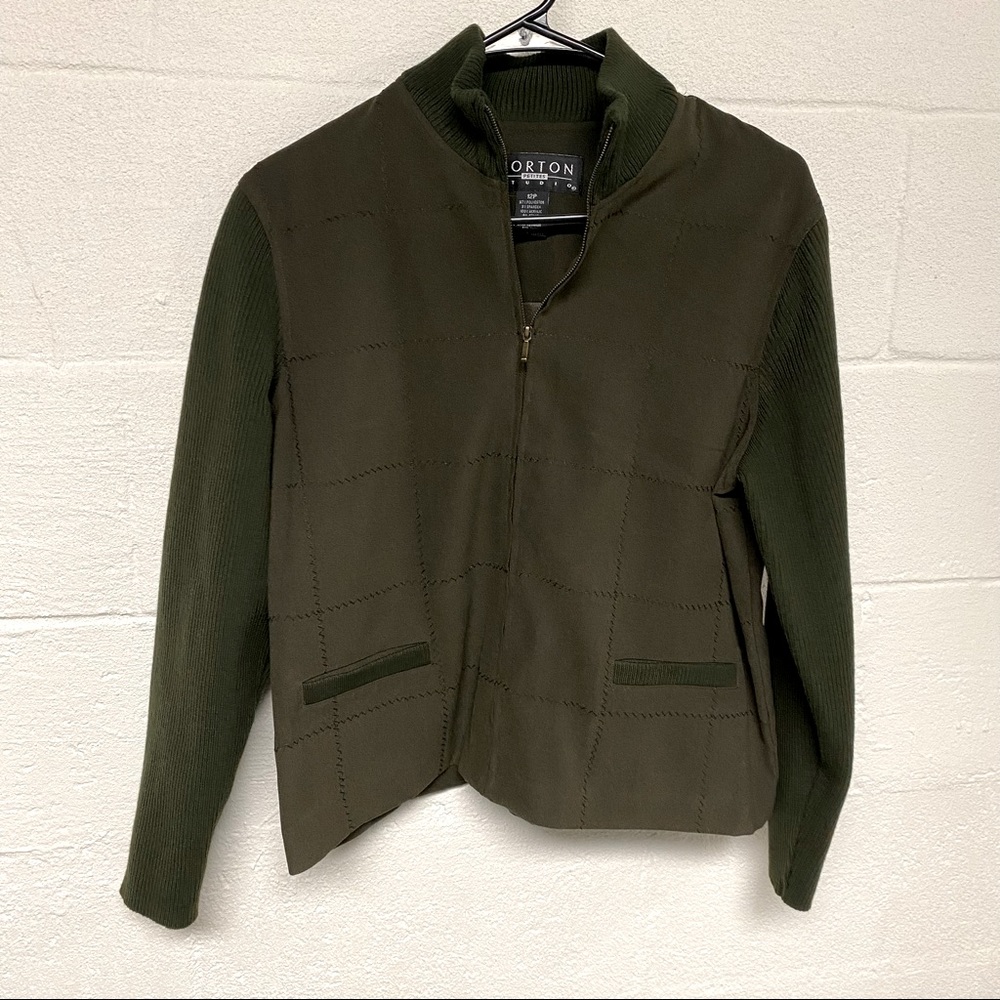 Norton Studio Zip Up Business Suit Jacket
